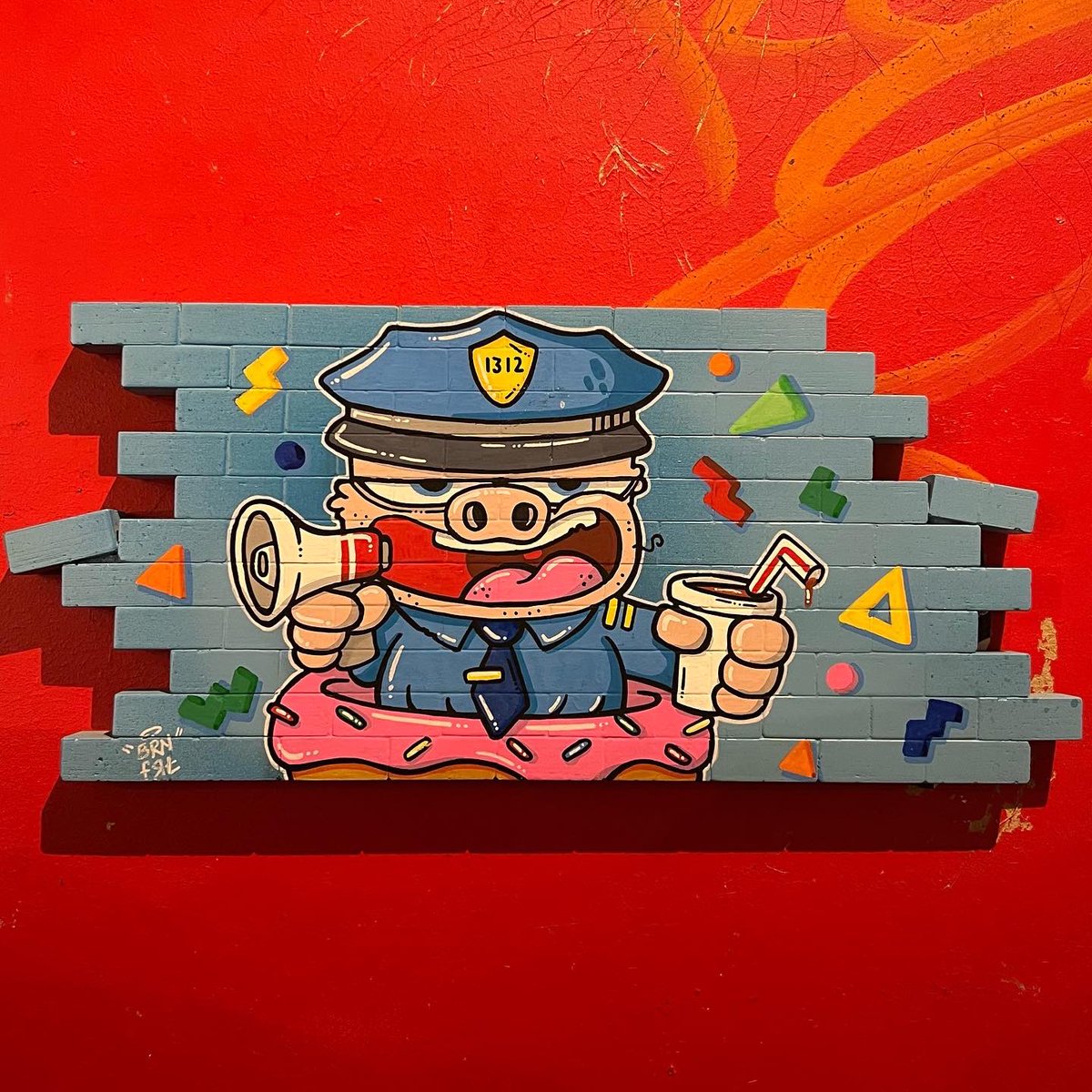 brainfart_comic's tweet photo. Belated Happy #1312 Day 🎉 We did this small wall a few weeks ago and seemed right to show it now 🚨 #brainfart #streetart #smallwall https://t.co/HHazMoPZYs