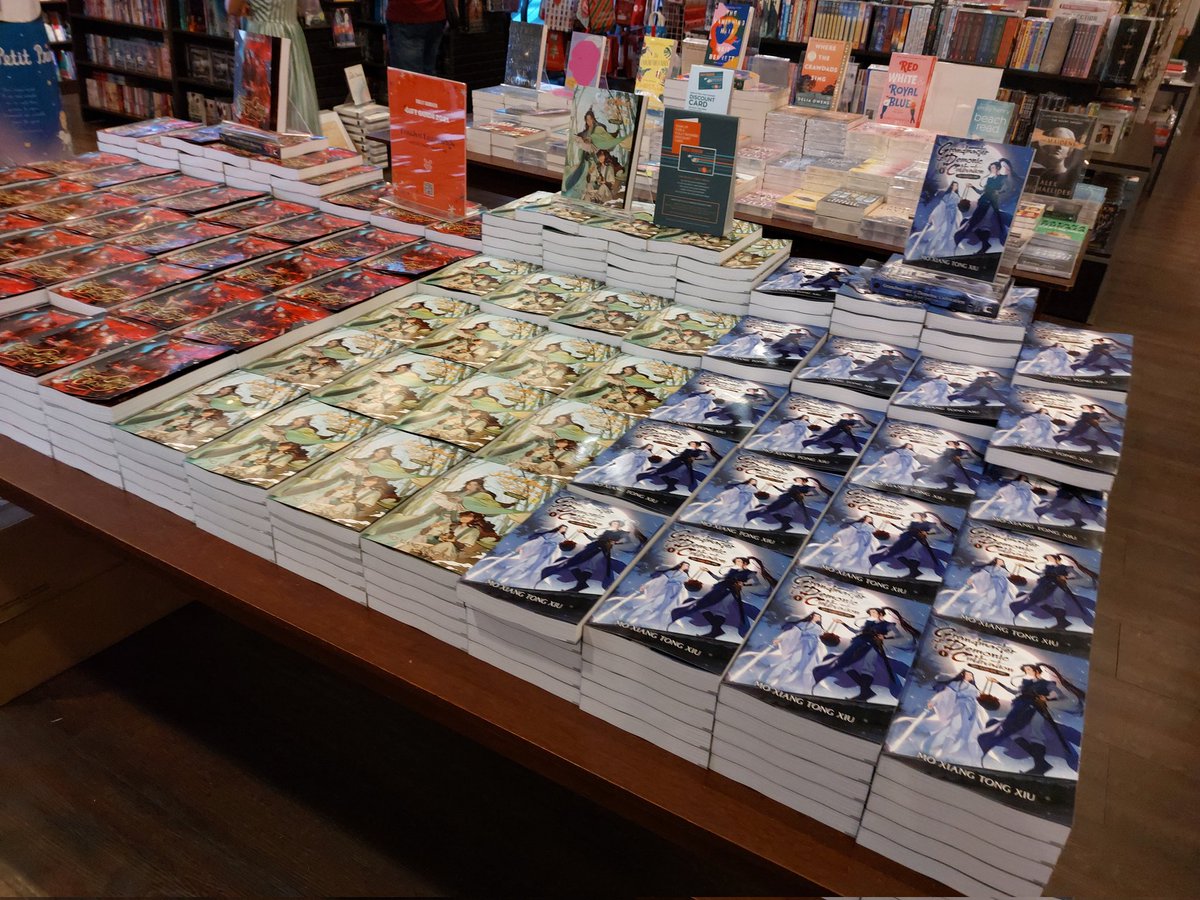 #Mxtx books have landed @_FullyBooked ! ATC BRANCH.
.
 @gomanga have faith that your Philippine fans will clean this store out...!
#MDZS 
#svsss 
#tgcf 
#SevenSeasDanmei