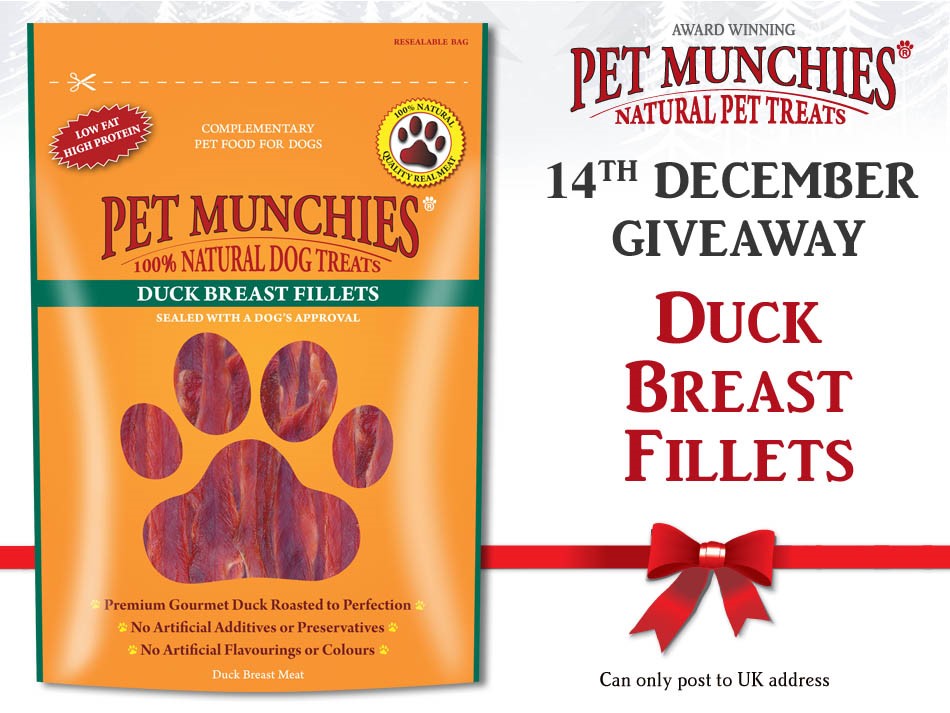 #win #PetMunchies 14th Dec #christmas #giveaway Simply follow &amp; RT this post to be in with a chance.! Enter as many times as you like from 14th to 24th Dec. #dog #duck #breast  #treats #dogtreats #dogs #dogsoftwitter #AdventCalendar #AdventCalendar2021