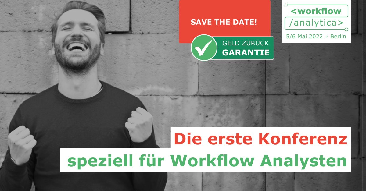 ❗***Save the date*** Der neue Termin steht fest! Die #WorkflowAnalytica 2022 findet am 5. und 6. Mai in Berlin statt ✔️. Sichere Dir schon jetzt Deine Teilnahme am wichtigsten Branchenevent des Jahres! 👉  workflow-analytica.eu #MINAUTICS #Prozessmanagement #Weiterbildung