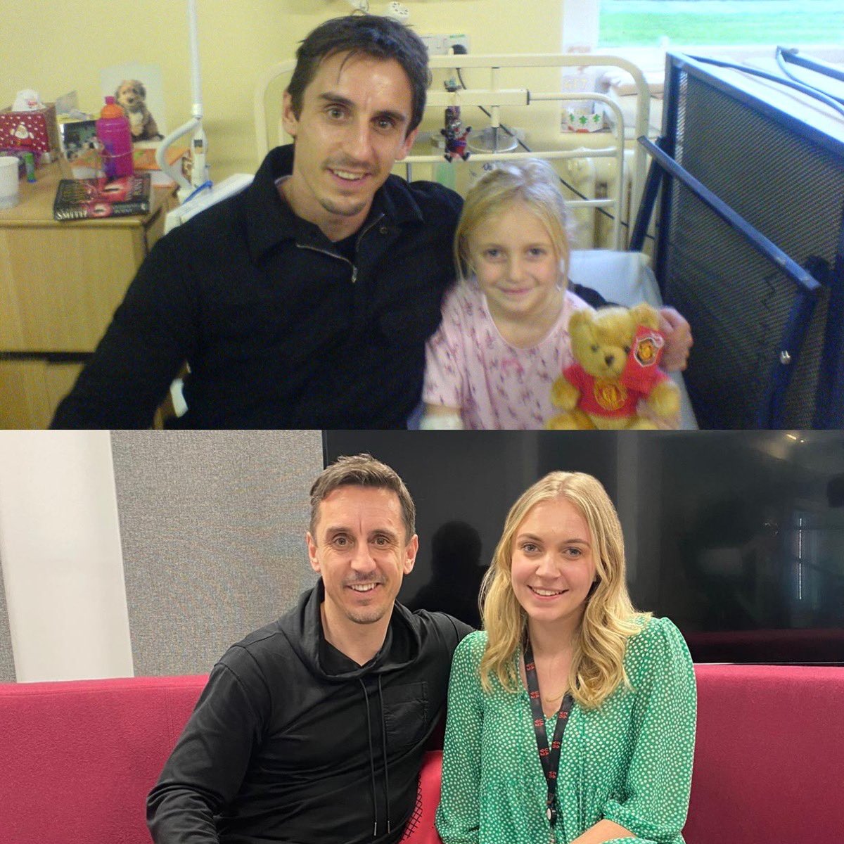 Jenny Byrne (@jennybyrnemcr) on Twitter photo On this day 15 years ago, <a href="/GNev2/">Gary Neville</a> walked into the hospital ward of Booth Hall Children’s Hospital where I’d just been diagnosed with Ulcerative Colitis aged 6.
Today, I work at <a href="/UA92MCR/">University Academy 92 (UA92)</a>, the higher education institution he is co-founder of.
Life works in very mysterious ways! On this day 15 years ago, <a href="/GNev2/">Gary Neville</a> walked into the hospital ward of Booth Hall Children’s Hospital where I’d just been diagnosed with Ulcerative Colitis aged 6.
Today, I work at <a href="/UA92MCR/">University Academy 92 (UA92)</a>, the higher education institution he is co-founder of.
Life works in very mysterious ways!