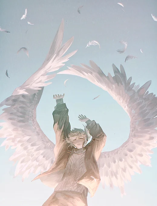 空に落ちる
#かな絵 