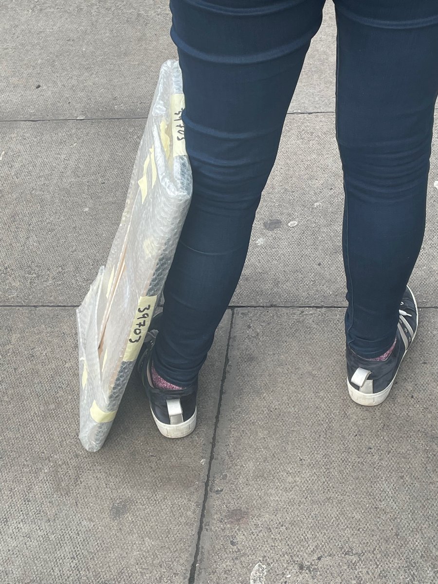 I’ve been in the queue for the walk-in vaccine booster so long this morning, the person in front of me has just had a delivery dropped off to them here