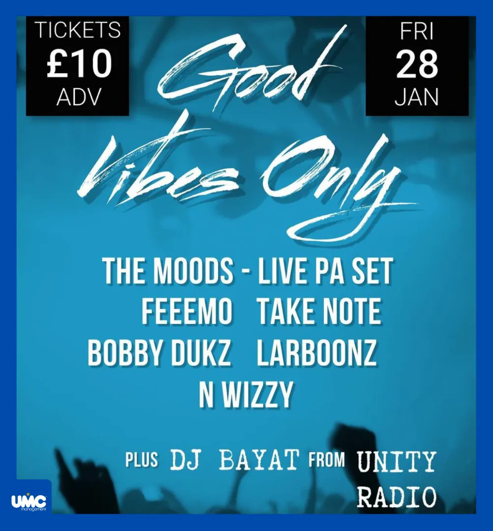 Friday 28th Jan <a href="/themoodsmanc/">The Moods</a> will be at 'Good Vibes only' for a big opening night 💥