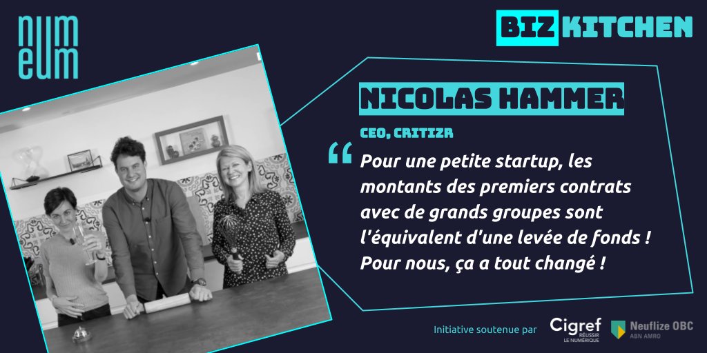 Un bon contrat vaut-il mieux qu’une #LevéeDeFonds ?
Découvrez #BizKitchen, websérie #numeum, avec @cigref &amp; @neuflize, sur les meilleures recettes business #startup x #GrandGroupe
<a href="/Critizr/">critizr</a> x <a href="/Flunch/">flunch</a> : bit.ly/3yvxbBp
Réactions/retours d’expérience avec le #BizKitchen