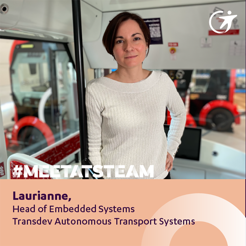 Transdev's tweet photo. [#BehindTheScenes] The future of #AutonomousMobility isn't built by itself: discover these women and men who are shaping it at Transdev Autonomous Transport Systems #ATS

Meet Laurianne, Head of Embedded Systems @Transdev Autonomous Transport Systems 🔽

#MobilityChangeMakers