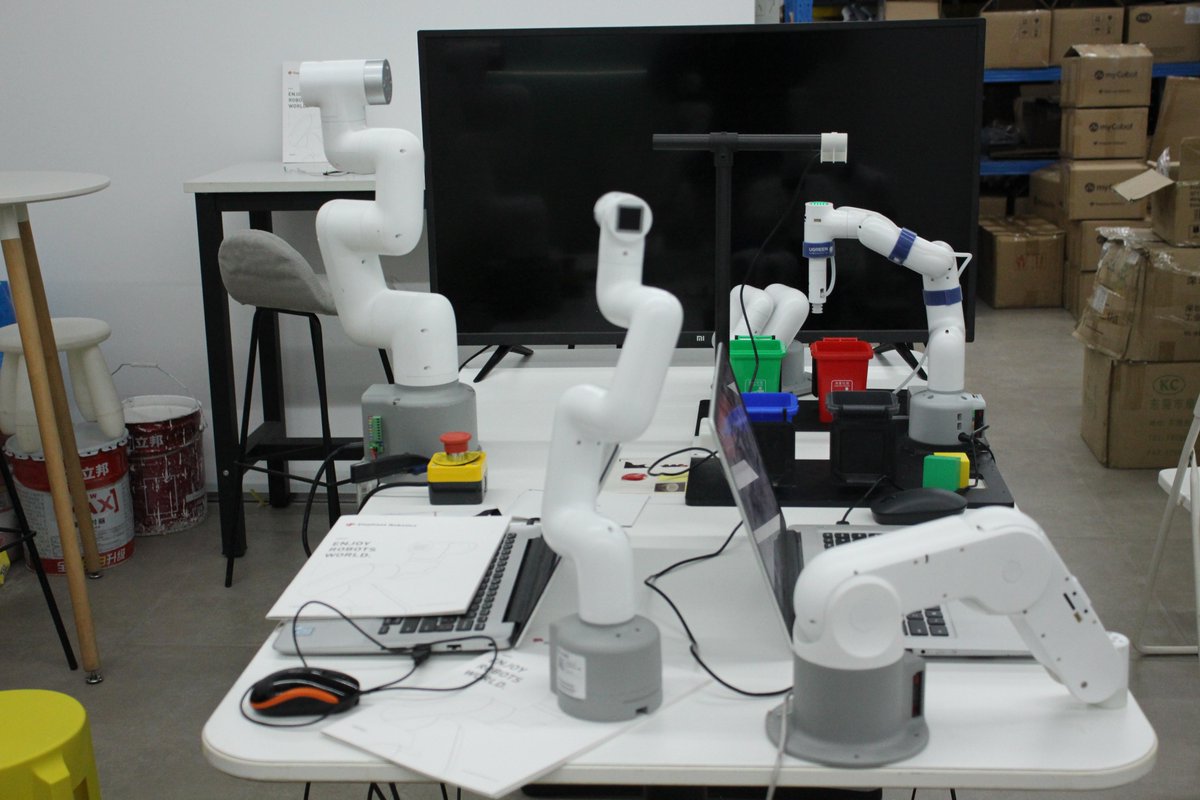 CobotMy's tweet photo. We will memorize this friendly meeting! @tks #company_visit #robot_lovers_meeting #myCobot #friendship https://t.co/UIJZzFKK4x