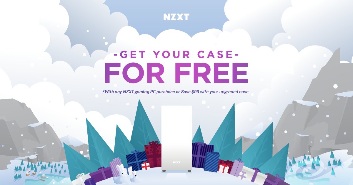 NZXT's tweet photo. We’re giving you a FREE H510 case worth $99.99 when you purchase any computer on our website!

💸 Get it at https://t.co/85bqKhezfH https://t.co/gb7xBJWN2h