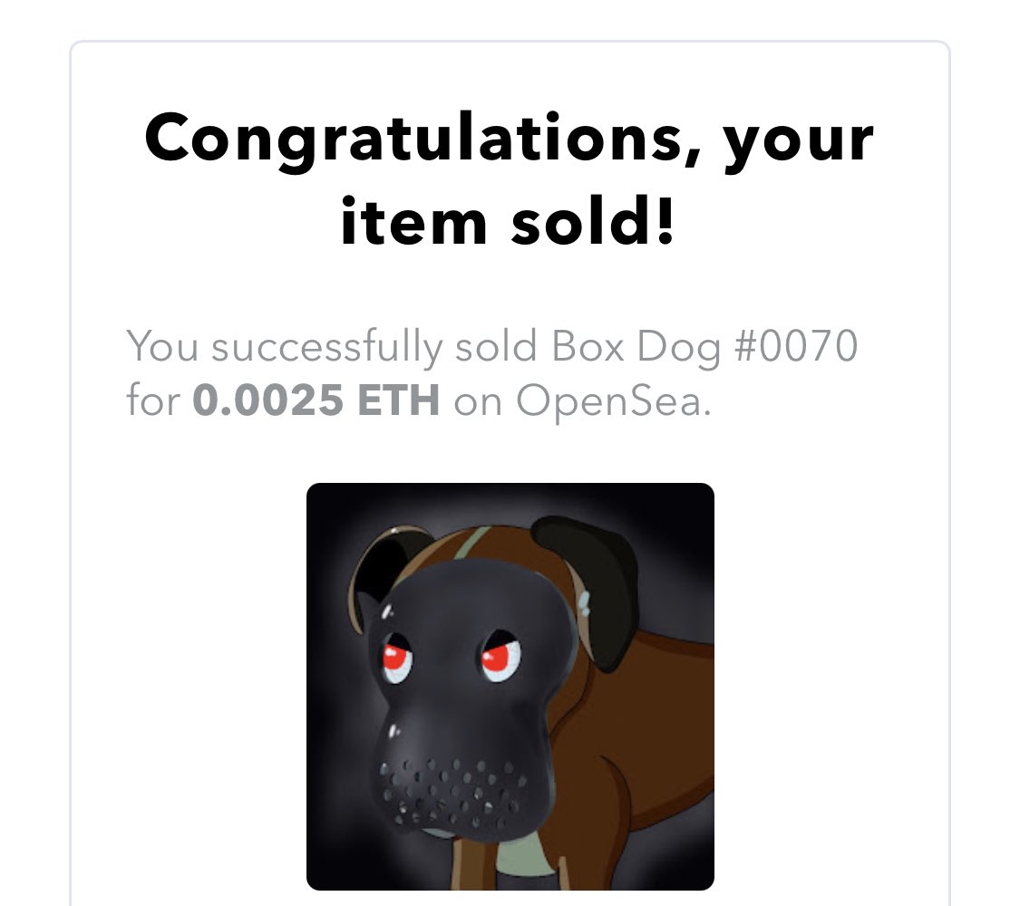 BoxDogsNFT's tweet photo. ๐ฅ NFT SOLD ๐ฅ
Thank you so much @TiddlesN for giving the #boxdog 70 a new home ๐๐ฅฐ
#NFT #NFTs #NFTCommmunity https://t.co/eJtNVIJxeK