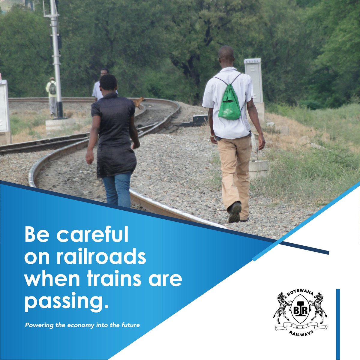 BotswanaRail's tweet photo. Be patient at railroad crossings.
After a train passes, wait for the gate to come back up &amp; the lights to stop flashing. Be sure to check that a second train is not coming by looking both ways.
For more railroad safety tips, visit👉🏽  https://t.co/pyVodm6Ctw #ZeroHarm #SafetyFirst https://t.co/mZAV0Hx6uf