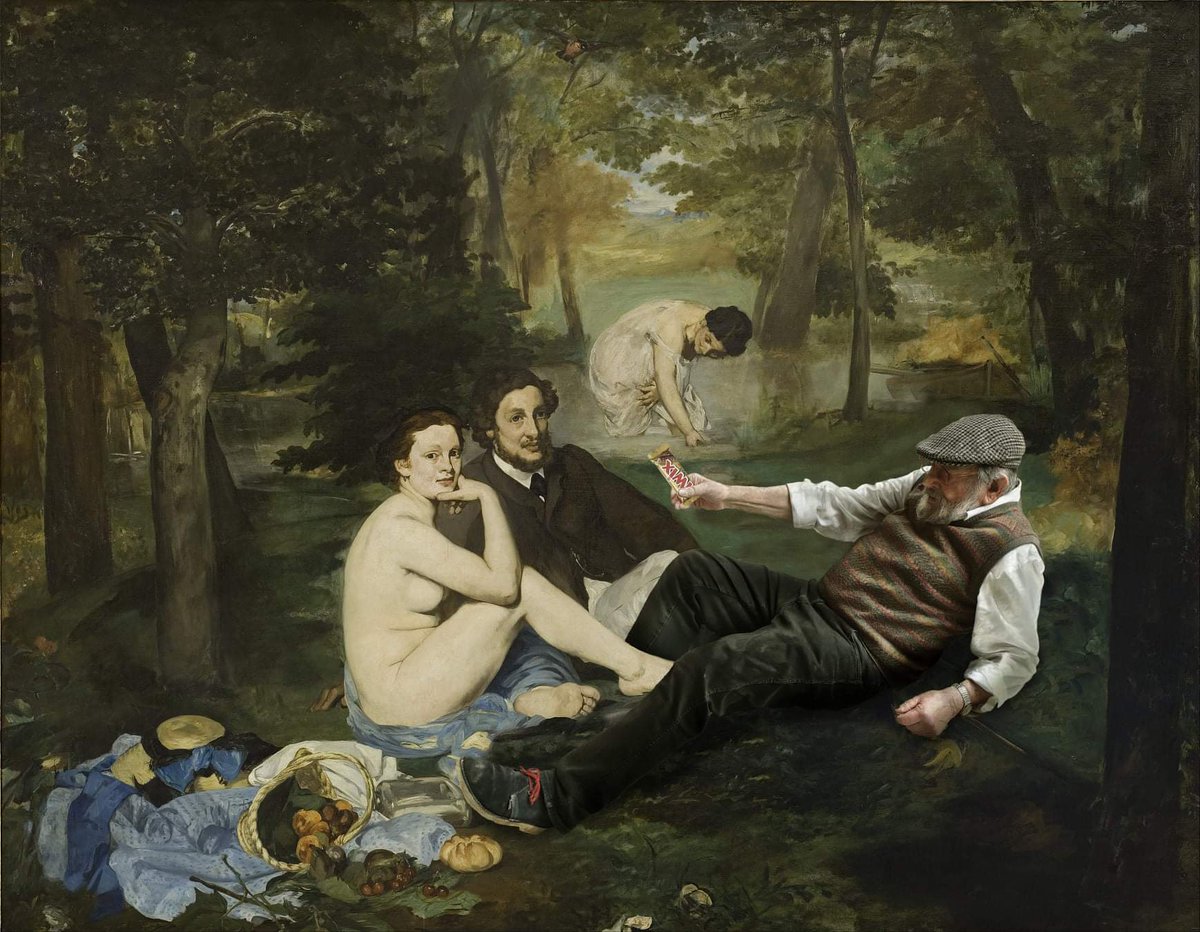 Day 14:

"Ere are love, want a twix?" | Édouard Manet, oil on canvas, 1863