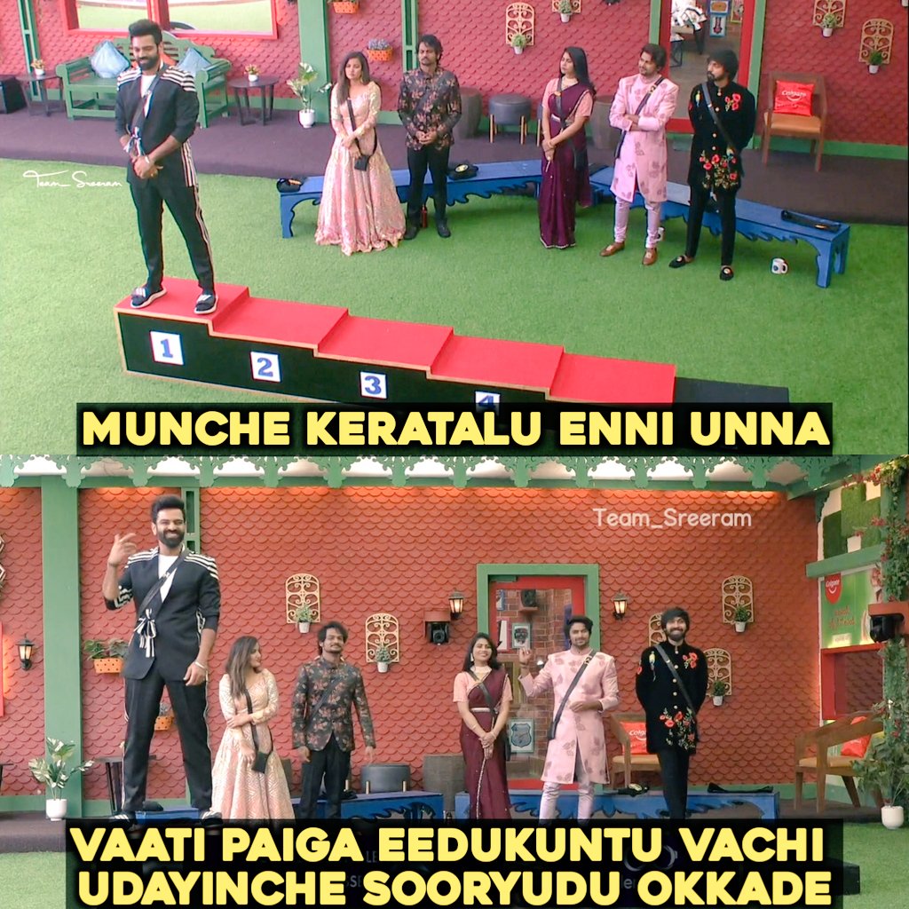 TeamSreeram's tweet photo. Munche keratalu enni unna
vaati paiga eedukuntu vachi 
udayinche sooryudu okkade
@Sreeram_singer 👑

#VoteForSreeram 
#SreeramaChandra #BiggBossTelugu5 https://t.co/Voeu4qiBdm