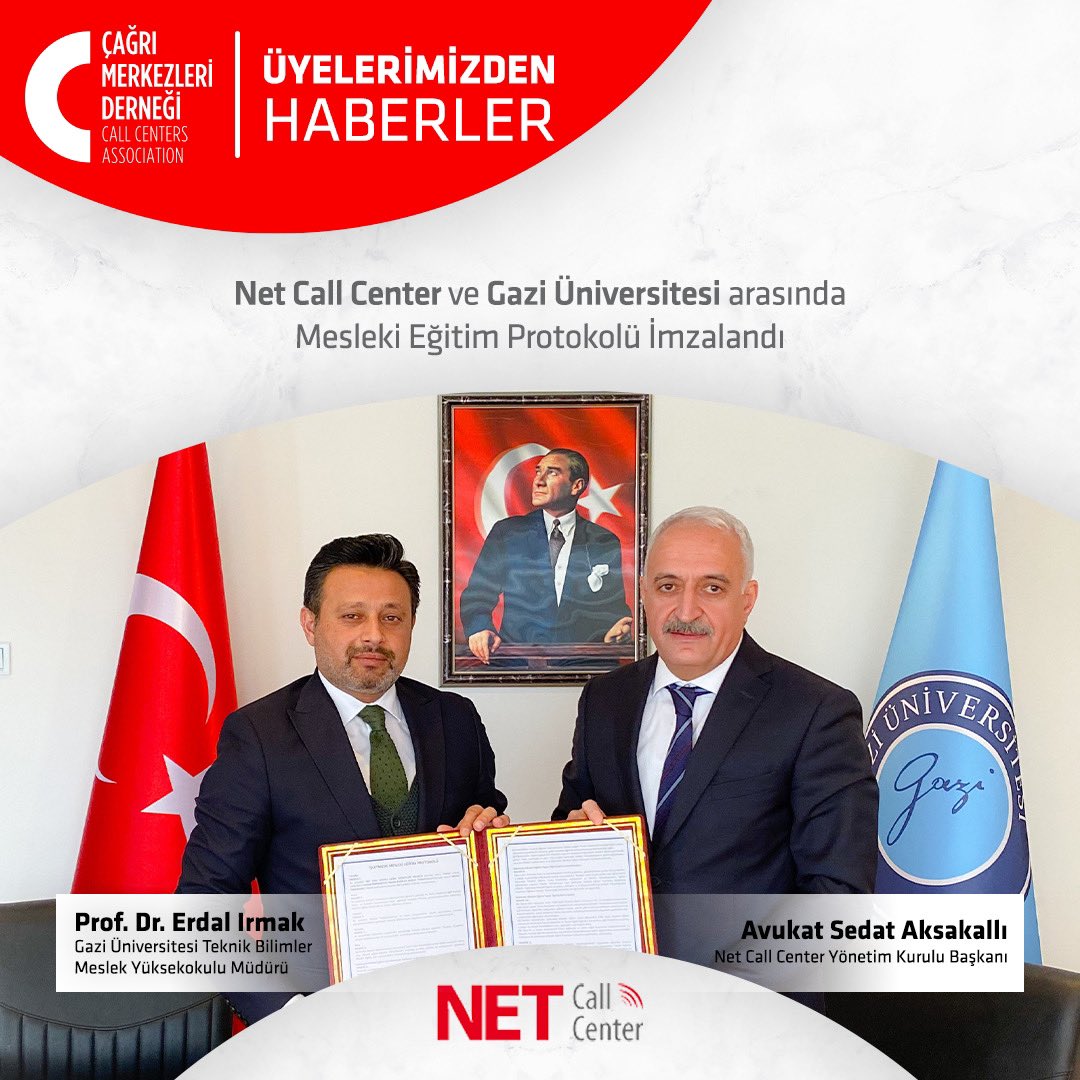 MDYD_org's tweet image. Üyelerimizden Net Call Center ile Gazi Üniversitesi Teknik Bilimler Meslek Yüksekokulu arasında, İşletmede Mesleki Eğitim konusunda iş birliği gerçekleştirildi. Haberin devamı için: bit.ly/netcallgazi  #ÇağrıMerkezleriDerneği #NetCallCenter #GaziÜniversitesi