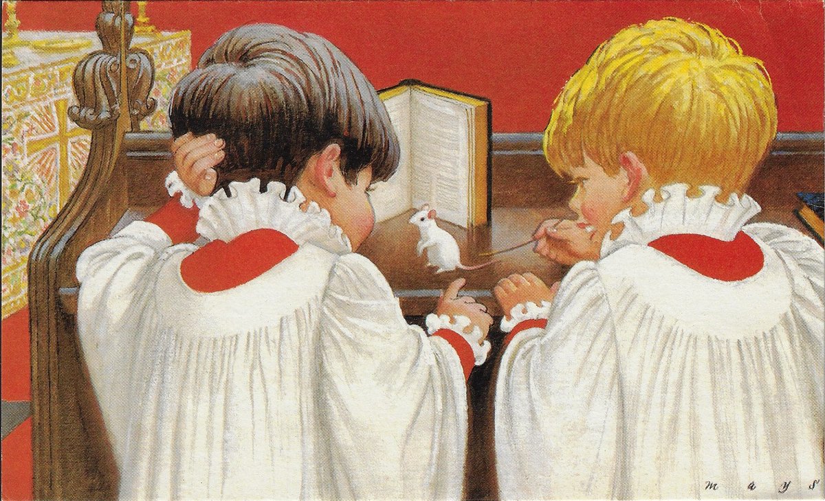 Amershammuseum's tweet photo. Delightful #ChristmasCard by D L (Douglas Lionel) Mays who lived at #HighandOver in #Amersham from 1953 to 1962. Read more on the #AmershamMuseum website https://t.co/KlzVyGLSTd https://t.co/yVG6ZNuigx