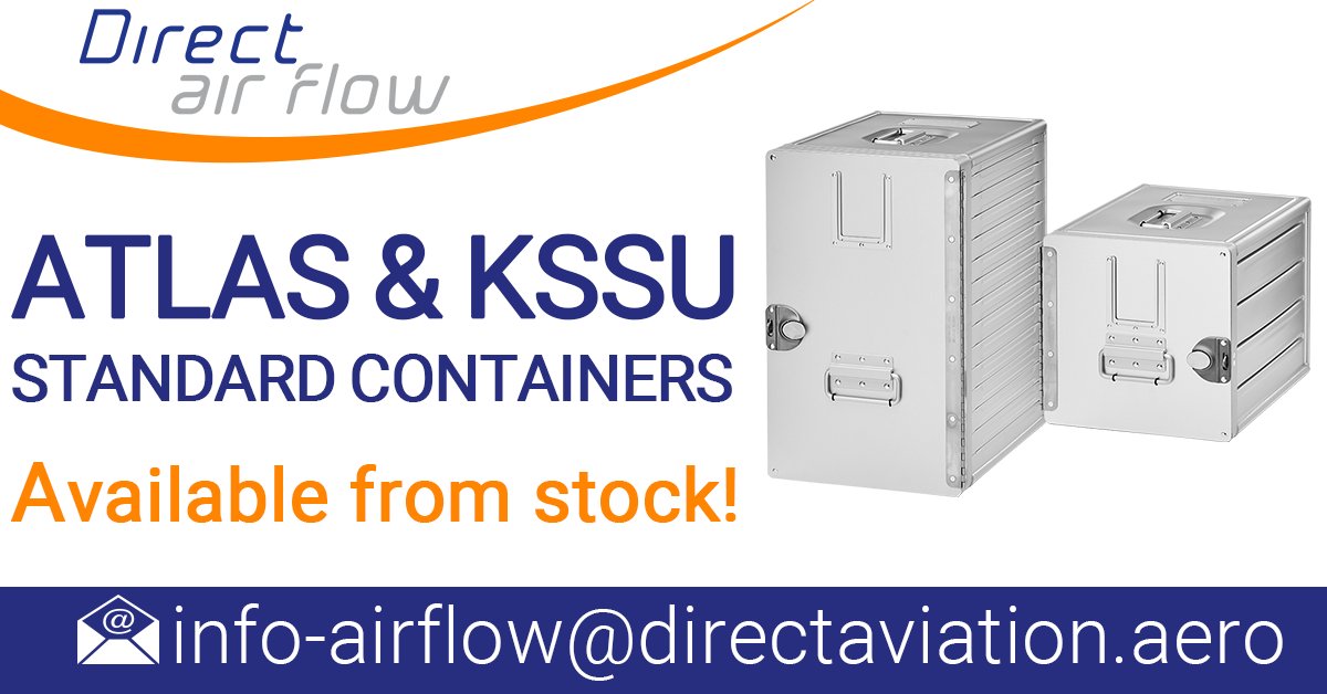 AirlineSupplier's tweet image. Airlines  -  Read our 'in stock' update featuring our ATLAS and KSSU standard containers! airline-suppliers.com/supplier-press… #DirectAirFlow #ATLAS #KSSU