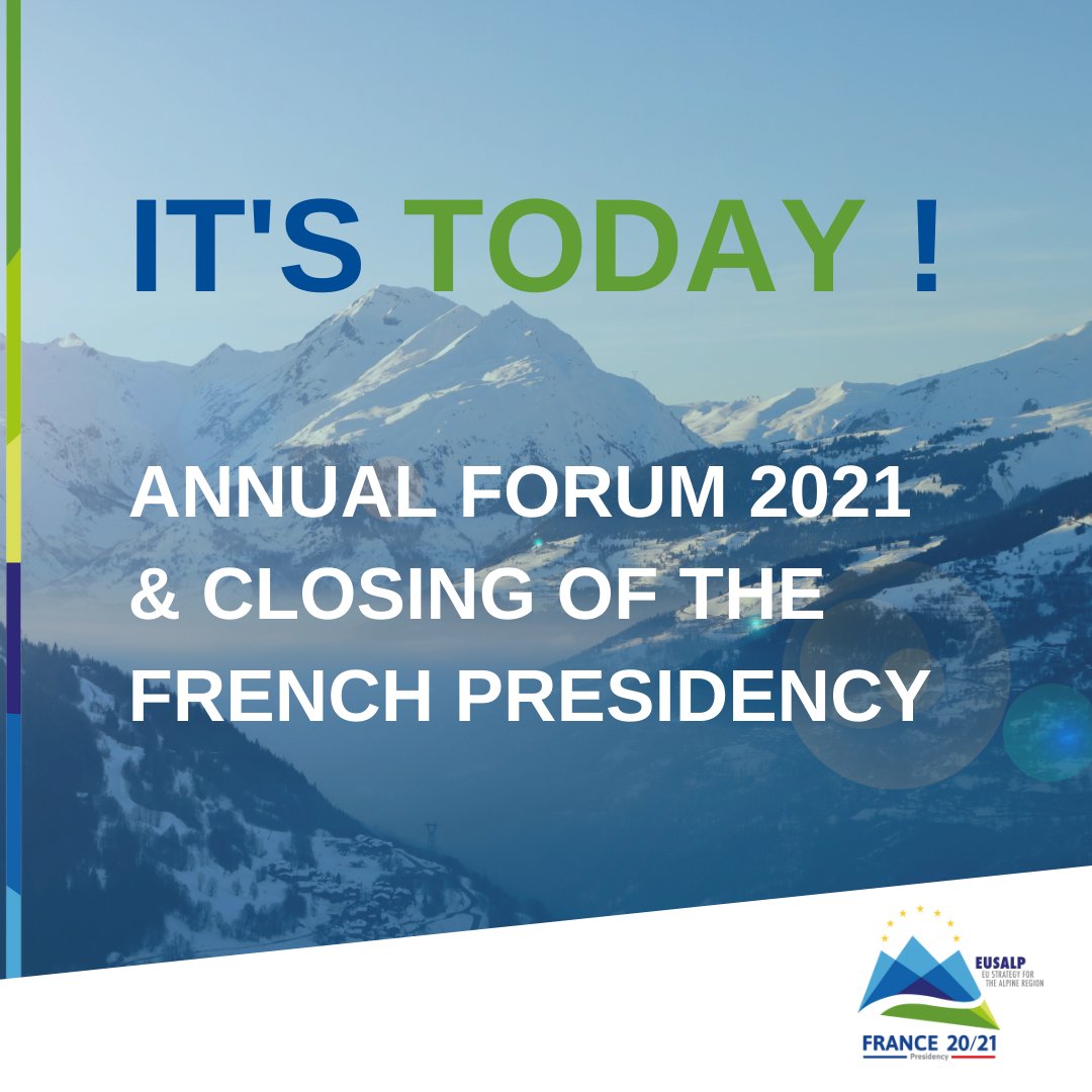 _Eusalp's tweet photo. #FORA21 ๐ฅณ We have the pleasure to launch The Annual Forum & the closing event of the French Presidency.๐You can follow the event with a live session on our facebook page and our youtube account from 2:00 PM. Let's discover the final video of the French Presidency soon๐ฅ๐คฉ๐ป๐ช https://t.co/dCAsEJEZoF