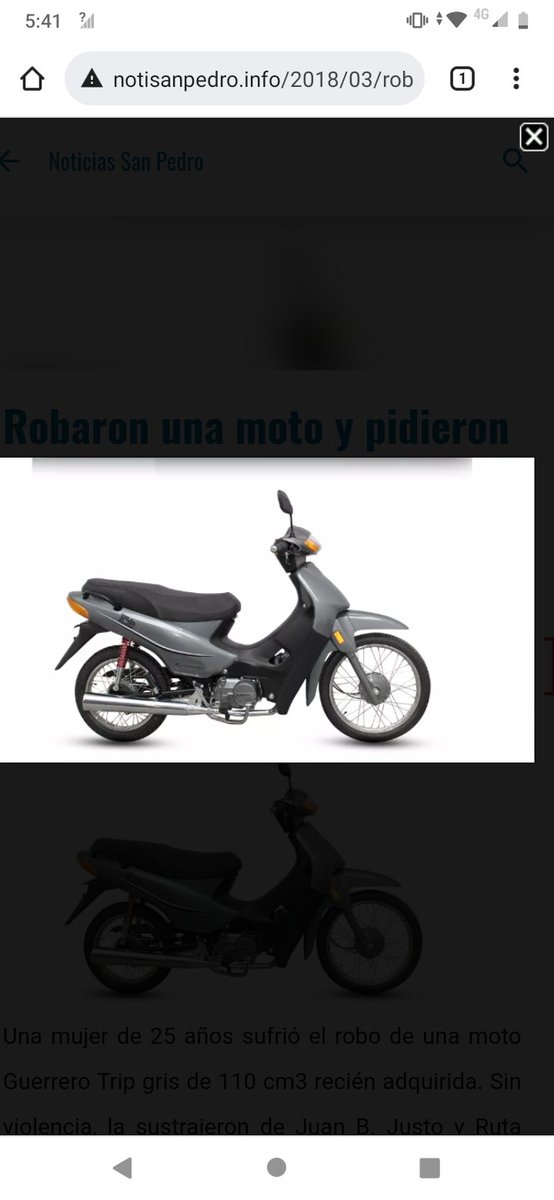 Me robaron la moto enfrente de cricket en el estacionamiento, en el transcurso de las 2:40AM y las 3:40AM, la moto es igual a la de la foto, cambia los amortiguadores que son grises. Se agradece difusión!!