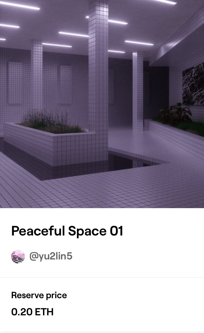 yu2lin5's tweet photo. Two works of “Peaceful Space” series are now available on @withFND!!
#NFTdrop

https://t.co/t2MUTNOqHC https://t.co/PD6iKfOc7r