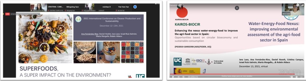 Last 13th December, our colleagues Jara Laso and Ana Fernández from <a href="/unican/">Universidad de Cantabria</a> participated in the 2021 International Conference on Cleaner Production and Sustainability organised by <a href="/DLSUManila/">DLSU</a> 
<a href="/UNESCOChairESCI/">UNESCO Chair ESCI-UPF</a> <a href="/ESCIupf/">ESCI-UPF</a> <a href="/DBAcentreUdL/">DBAcentre-UdL</a> <a href="/PereFullana/">Pere Fullana Palmer</a> <a href="/AlbaBalaGala/">Alba Bala</a> <a href="/laubatllebayer/">Laura Batlle Bayer</a>