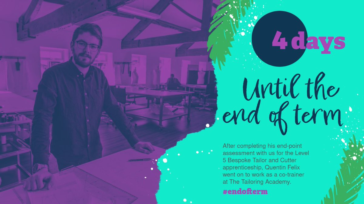 Only 4 days until the #endofterm🎄

As one of the first to take up the Level 5 Bespoke Tailor and Cutter apprenticeship (in which he achieved a Distinction!), Quentin Felix now inspires the next generation of tailors at <a href="/HirschTailoring/">The Tailoring Academy</a>.

⛄ow.ly/wH9Z50H78pe

@UKFTorg