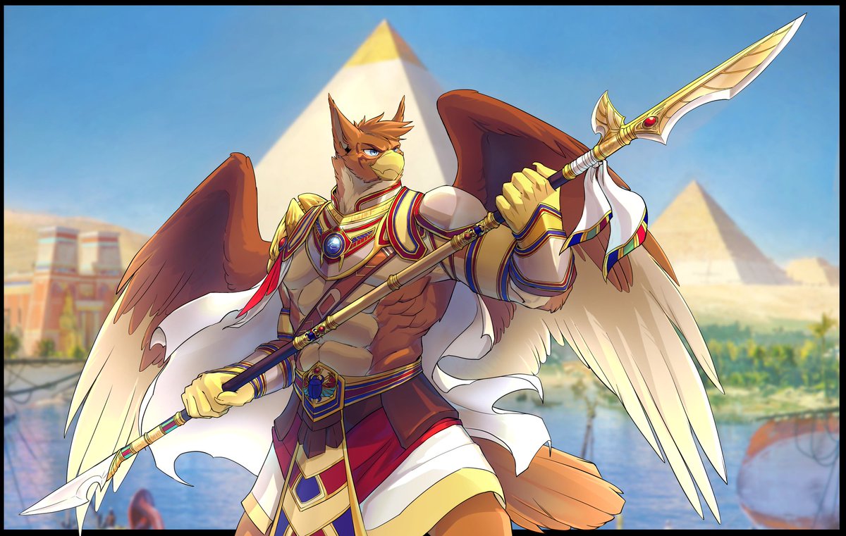 Hi Year-end commission by  <a href="/OImhao/">IMhao-o</a> Thank you for always doing good work. I will come to support the work again. This time it's a commission of Prince of the Wind Empire, Horus Rehoranthea