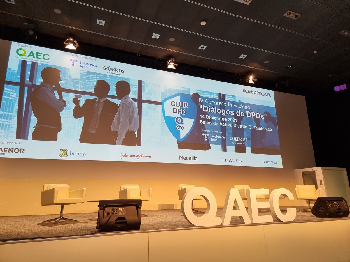 Hoy sesiones muy interesantes en el IV Congreso Privacidad <a href="/TelefonicaTech/">Telefónica Tech</a> <a href="/govertis/">GOVERTIS</a>