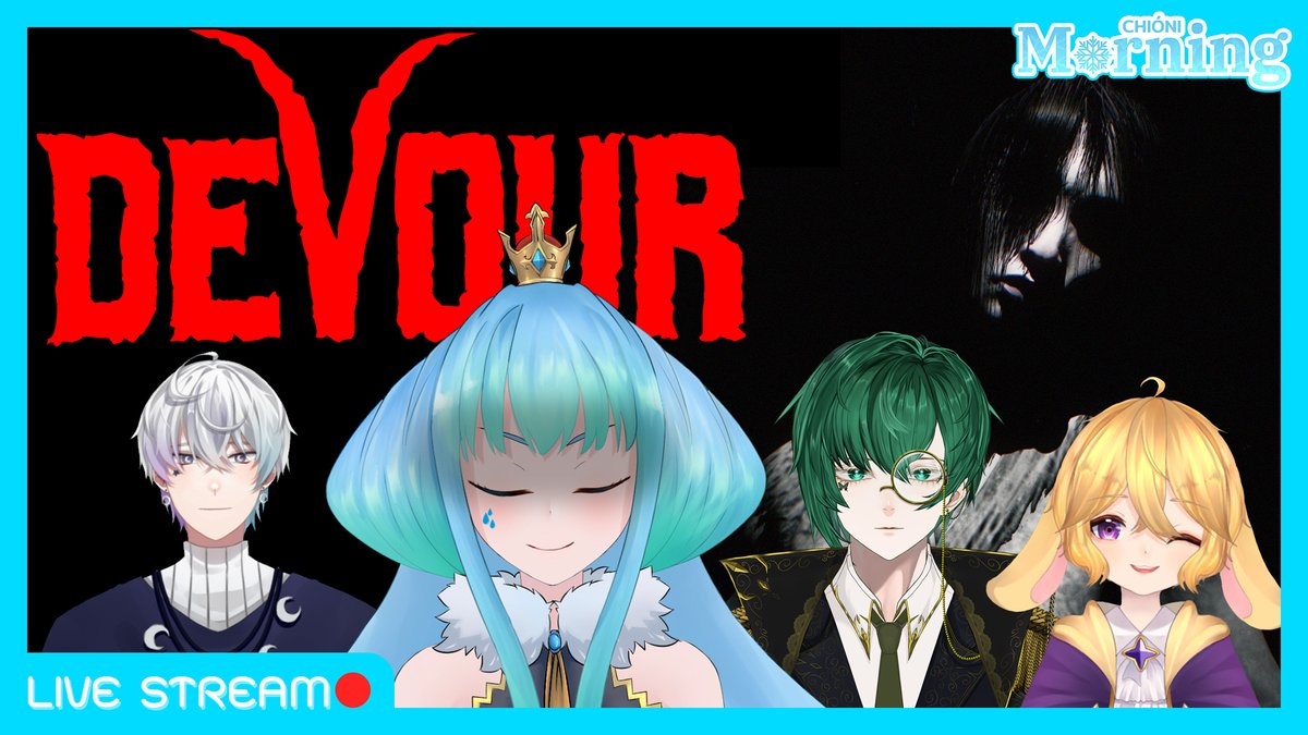 Chioni_Morning's tweet photo. [Live]  DEVOUR มาล่าผีหรือโดนผีล่า
[Game]  DEVOUR 
[date time] 14/12/2021 (20:00 GMT+7)
#LiveStreamMorning
ft. @MEverrain  @ForestEverRain @AmeRunlun
https://t.co/hsdOfaYFZY https://t.co/oLFp4DLOh3