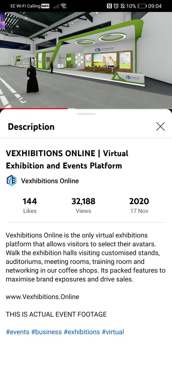 Over 32K views on YouTube on our Virtual Events Platform.

If youre looking at digitisation and going virtual then look no further.

Contact info@vexhibitions.online 

#eventprofs #CryptocurrencyNews
#NFTCommunity