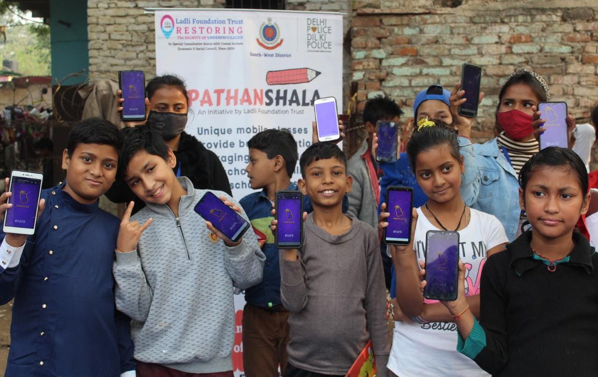 FoundationLadli's tweet photo. Partnering with @BYJUS #EducationForAll program for providing #free_of_cost content is helping our beneficiaries in getting access to high quality learning material. It is really transforming the lives of students, who's Schools are Shut down. #Pathanshala https://t.co/lIcJ402mVO