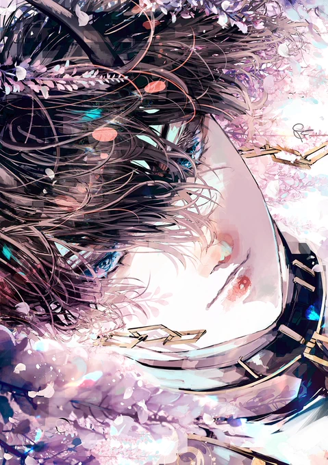花に埋もれる 