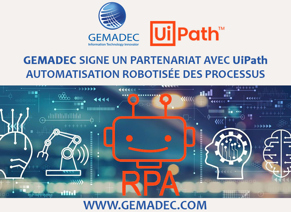 GEMADEC1's tweet photo. #GEMADEC vient de signer un partenariat avec #UiPath , entreprise leader en Automatisation Robotisée des Processus et vise ainsi à offrir à ses clients les solutions de RPA pour les accompagner dans leur transformation digitale.
#GEMADEC
#UiPath
#RPA
#TRANSFORMATIONDIGITALE https://t.co/HMwuqDDJqY