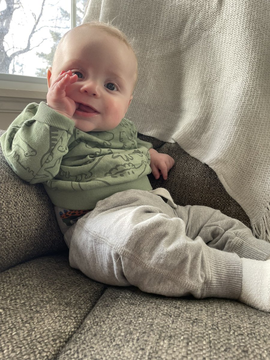 Why does my baby make a bunch of noise at 5am then fall back to sleep? It’s great and all, but it wakes me up completely 😅🥲😅