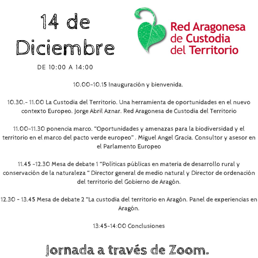 Jornada de la Red Aragonesa de #CustodiadelTerritorio.
👉forms.gle/RLn4wLBZxc9GR6…