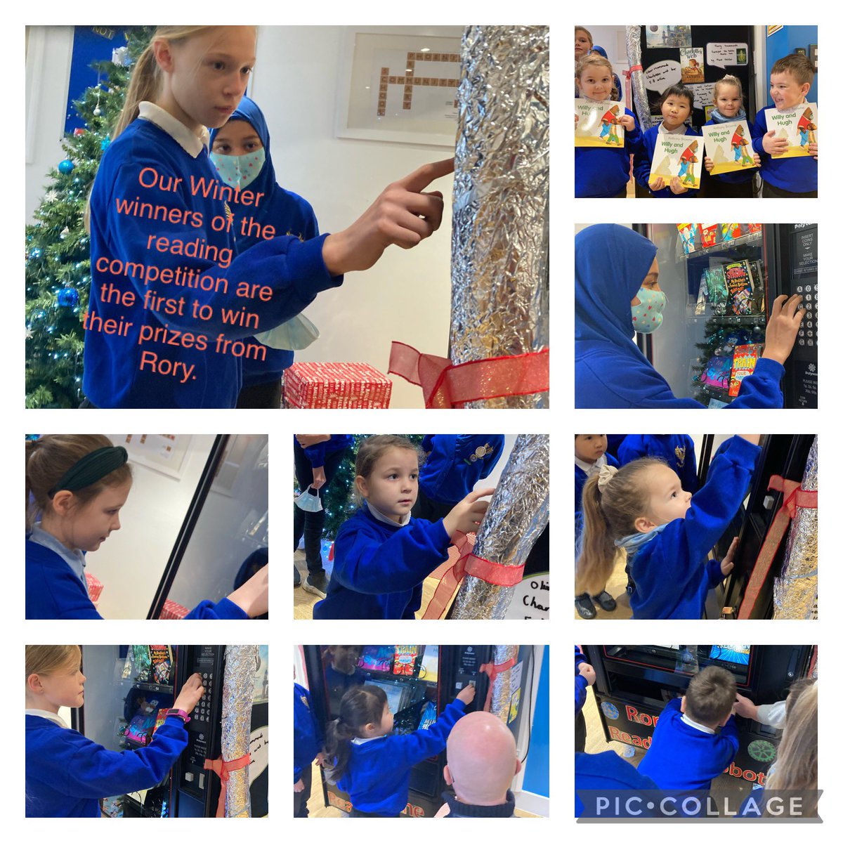 Phoenix_Ashford's tweet photo. The winners from our reading competition this term. They have been the first to choose a book from Rory, the Reading Robot which has been kindly donated by our wonderful PTA. #Phoenixvalues. https://t.co/mqiVmltcyD
