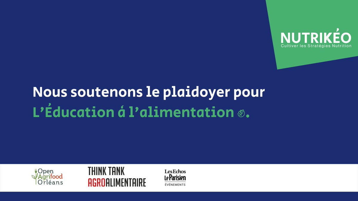 Le Plaidoyer pour L'Éducation à l'alimentation a été publié hier par @OlivierDauvers avec OpenAgrifoodOrléans et le ThinkTank Agroalimentaire <a href="/LesEchos/">Les Echos</a>. Lisez-le, partagez-le et soutenez-le !🚀
lnkd.in/er3_27-J
#éducationalimentation #plaidoyer