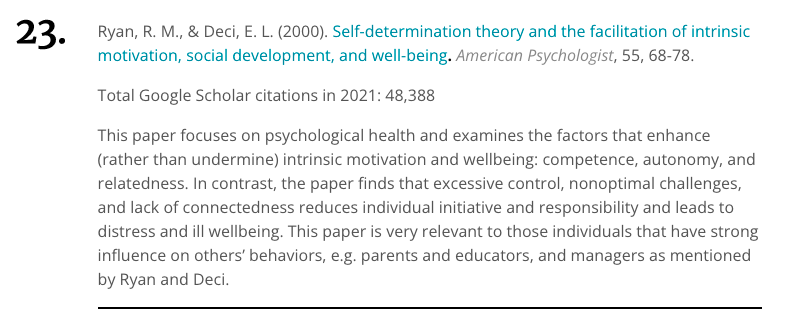 bse_barcelona's tweet photo. 23. Ryan, R. M., & Deci, E. L. (2000). Self-determination theory and the facilitation of intrinsic motivation, social development, and well-being. American Psychologist, 55, 68-78.
https://t.co/zcADvsAoPg
#WellbeingReadingList @richardmryan3 https://t.co/NyL8JvvIeU