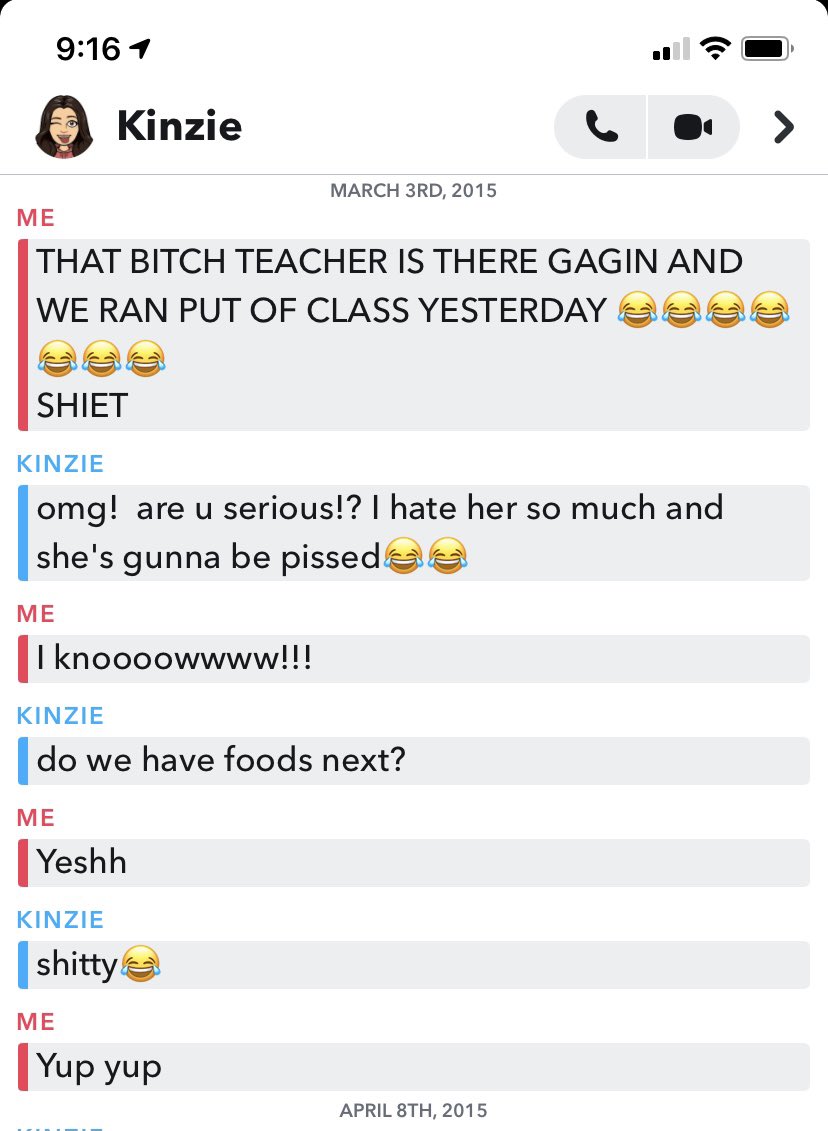 _zoelynch_'s tweet photo. In honour of @kinzeysmith Birthday.. our first messages saved on Snapchat from the first class we were ever in together ❤️ #foods #so2015 https://t.co/LbcVyk1PQB