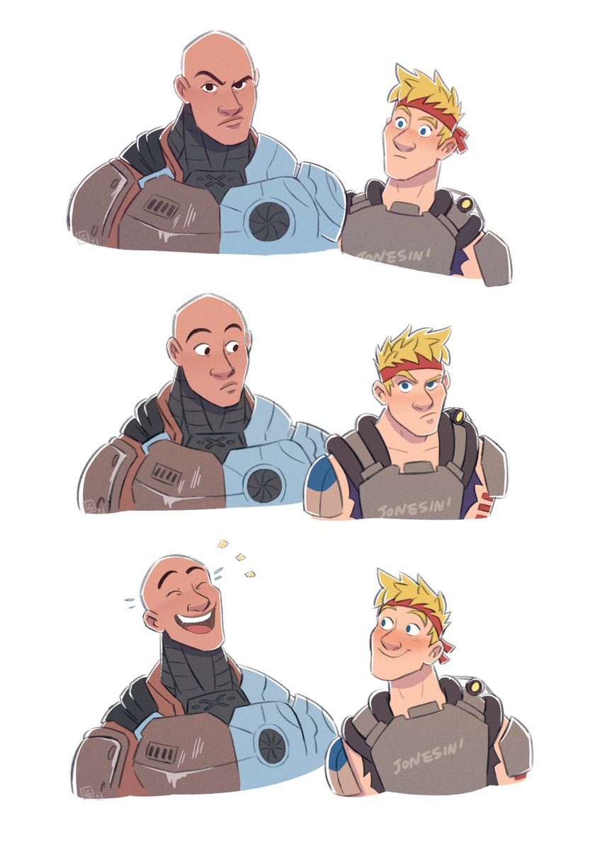 My first attempt at drawing Foundation without his helmet. Hopefully I'll get better in the future 😆

Jones is his biggest fan I'm sure ❤️

#Fortnite #FortniteArt #FortniteChapter3