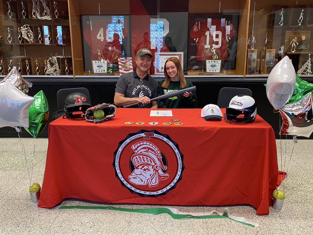 it’s official!! from pleasant highschool -> wilmington! thank you to everyone who came today. so excited for the next chapter to come! #WolfPack <a href="/DubC_Softball/">Wilmington College Softball</a> @USSSAPrideElite 🐾💚