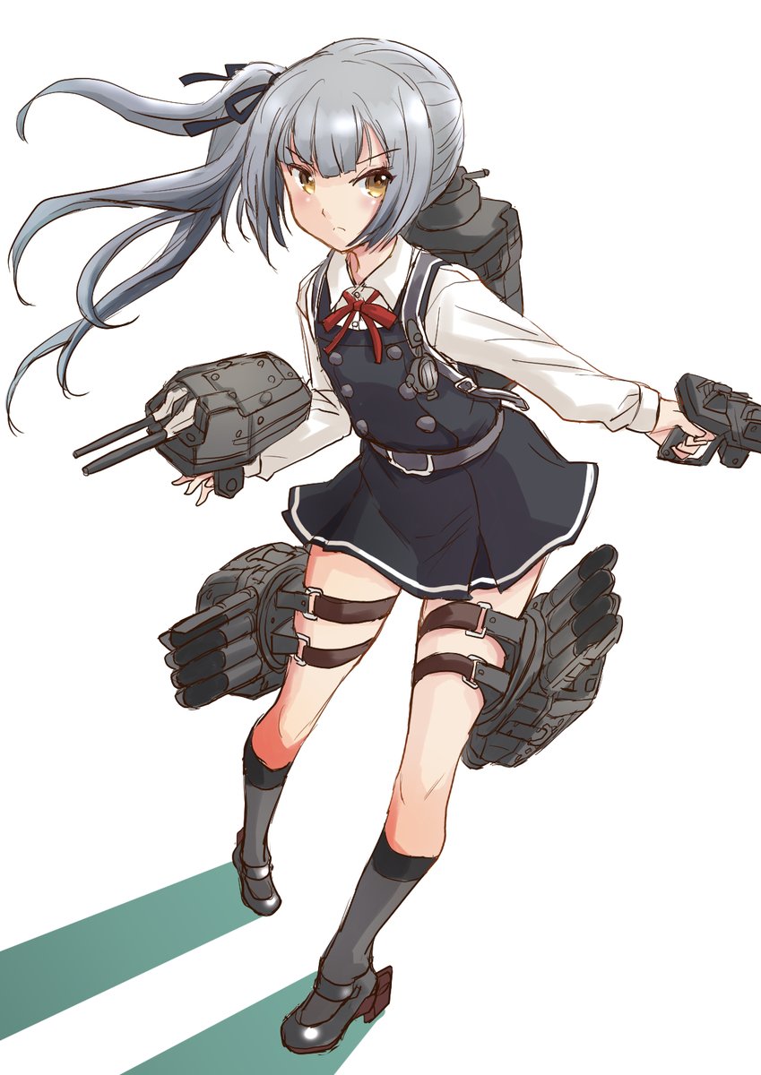 霞(艦隊これくしょん) ,霞改二 「霞ちゃん描きました
少し前に描いた朝潮ちゃんと並べられる感じで
大潮、満潮、荒潮」|ふじのイラスト