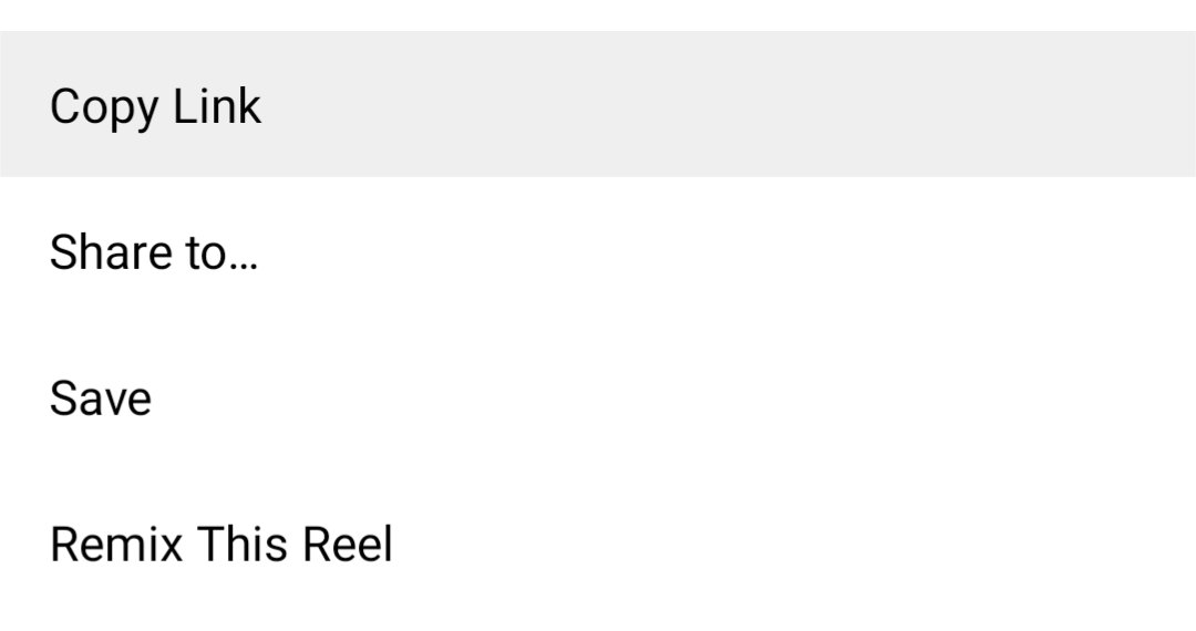 How to repost on Instagram
1. Open Instagram
2. Find the photo (video) to repost (download)
3. Tap ••• button in the top right corner of the post. Instagram reels have ⋮ button in the bottom left
4. Select "Copy Link"
5. Return to Reposter, we will handle the rest!