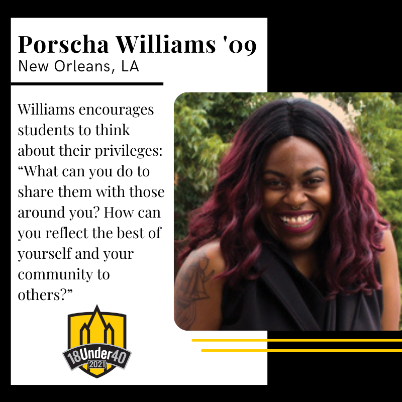 Majored in religion w/minor in English &amp; feminist studies b4 beginning career as alcohol &amp; drug prevention instructor &amp; elementary school teacher. Now educates people to make principles of diversity, equity, justice... See more about Porscha at 
southwestern.edu/alumni/alumni-…