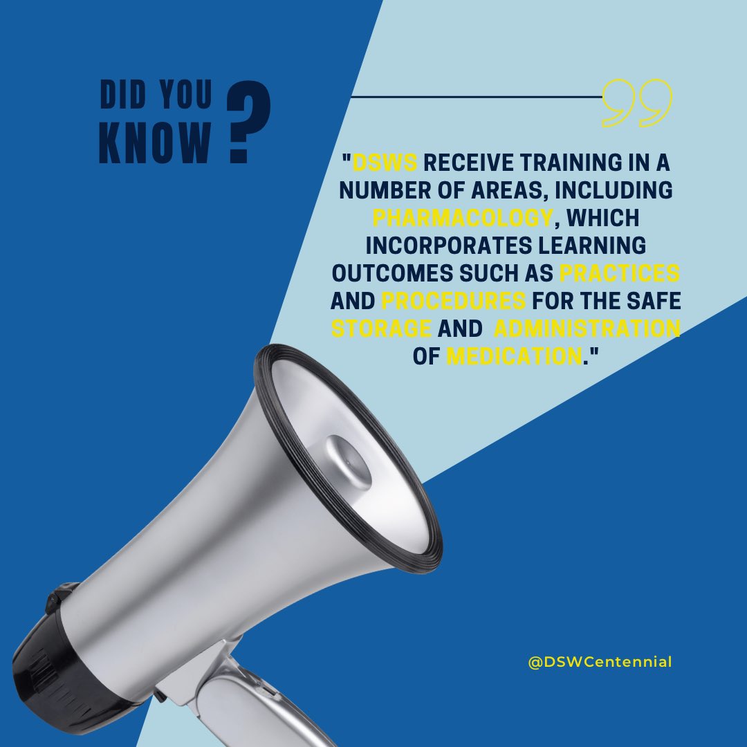 #TuesdayFunFacts!! Did you know that DSWs receive training in a number of areas including Pharmacology? Click the link in our bio to learn more!

#DSW #DevelopmentalServicesWorker #SRV #ValuedSocialRoles #CentennialCollege #DisabilityAdvocate #DevelopmentalServices #ApplyToday