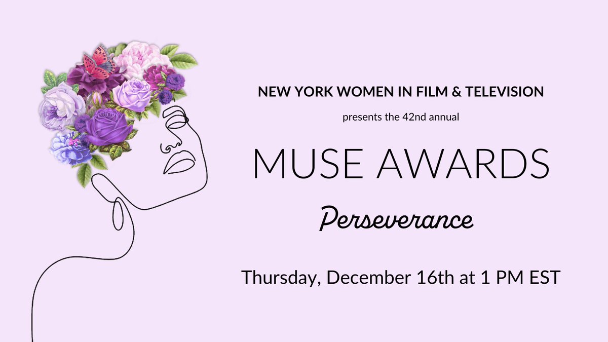 Let’s lift each other up and celebrate the incredible achievements of women in entertainment and media. Sign up now to attend the virtual <a href="/NYWIFT/">NY Women in Film & TV</a> Muse Awards on December 16th!

#nywiftmuse tix are pay-what-you-can 🎟️ 

Register at: bit.ly/3oQzwUo