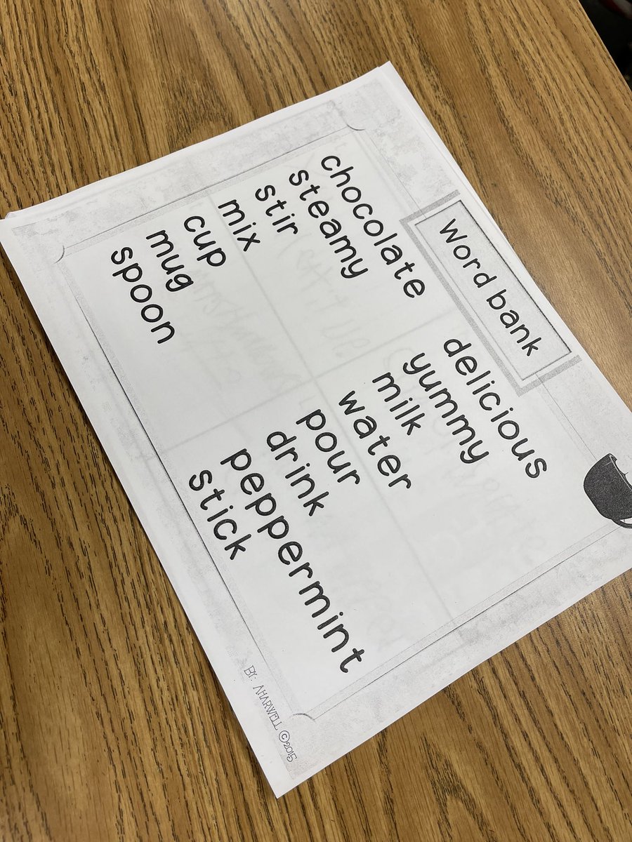 mrskakarESOL's tweet photo. How to Make Hot Chocolate with second grade! Sequence writing in action! https://t.co/IQsxlsErDH