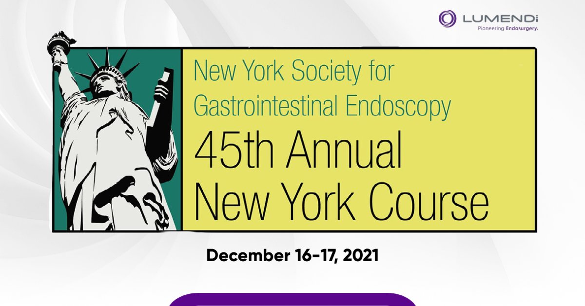 Lumendi_USA's tweet image. We’re proud to be exhibiting at #NYSGE’s 45th Annual Course!
Visit us at booth 507 for a product demonstration and learn how #DiLumen is helping to advance #endosurgery.

#DiLumen #endoscopy #gastroenterology