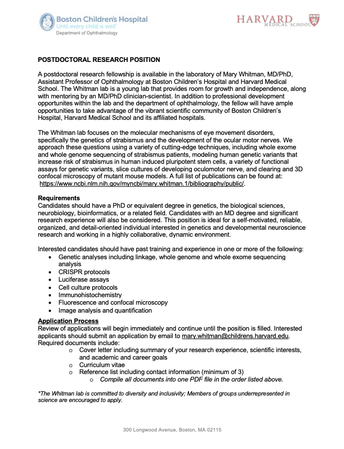 WhitmanLab's tweet photo. POSTDOCTORAL RESEARCH POSITION
We have a postdoc position available.
#postdocposition #postdocjobs https://t.co/KfEz0xQUwh