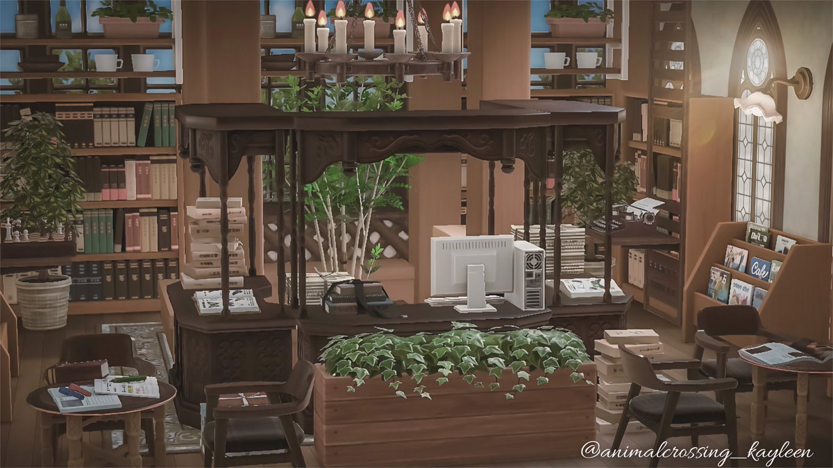 kayleens_coffee's tweet photo. A bookstore for the plant lover 🪴🌿

@amb_crossing told me to make a bookstore…so I made a bookstore 🌝✨

#あつ森 #あつまれどうぶつの森 #ACNH #AnimalCrossingNewHorizons #acnhinspo #ACNHdesign #どうぶつの森 #NintendoSwitch #ACNHUpdate https://t.co/ts6T8M1RyL