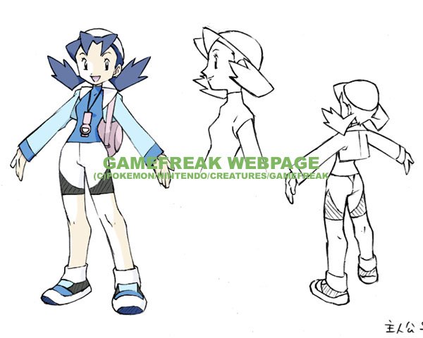 El_Aleph87's tweet photo. Kris and her anime counterpart Marina by Ken Sugimori (杉森建) 

Kris is the first playable female character in a Pokémon game and was introduced in Pokémon Crystal which was released on this day in 2000, in Japan. https://t.co/AgYb7t51on
