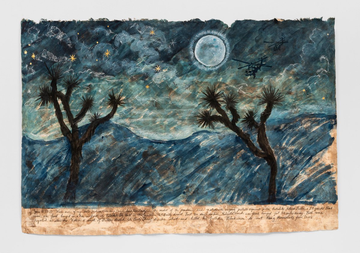 "Sandy Rodriguez in Isolation" opens today at the Carter! Explore nature and its healing properties in this newest exhibition. 

Sandy Rodriguez (b.  1975), Nocturne for Robert Fuller and Malcolm  Harsch, 202021, hand-processed watercolor on amate paper, © 2020–21 Sandy Rodriguez